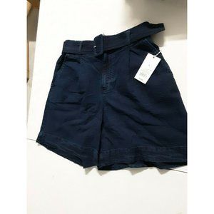 A New Day- Women's Blue Belted High-Rise Shorts (XS and S available)